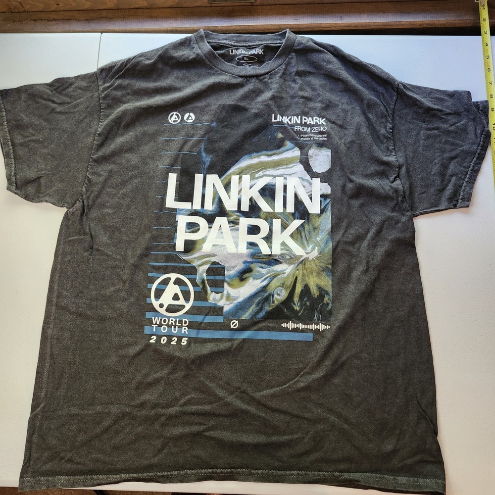 Linkin Park From Zero World Tour 2025 T-Shirt XL Black Graphic Tee Flawed